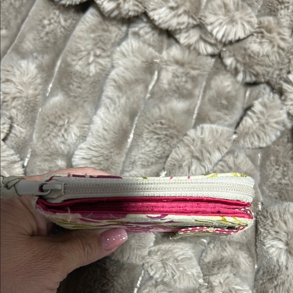 Vera Bradley Pink and Green Floral Wallet - Picture 7 of 9